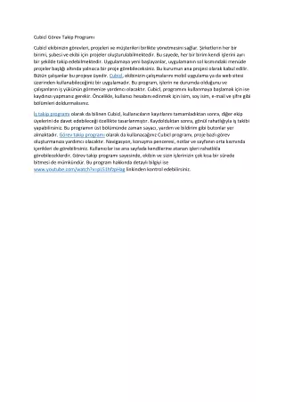cubicl g rev takip program