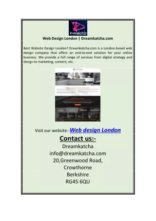 Web Design London | Dreamkatcha.com