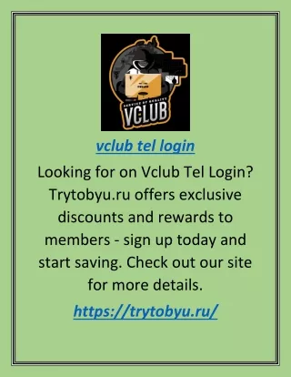Vclub Tel Login | Trytobyu