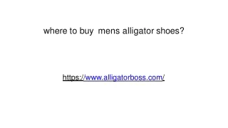 where to buy mens alligator shoes