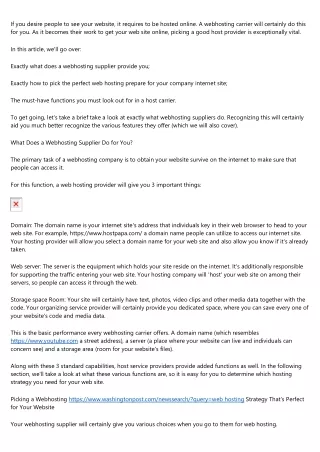 if you desire people to see your website