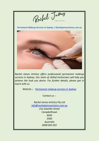 permanent makeup services in sydney