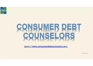 Consumer Debt Counselors PPT