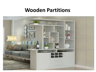 wooden partitions
