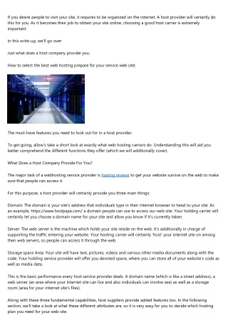 if you desire people to visit your site