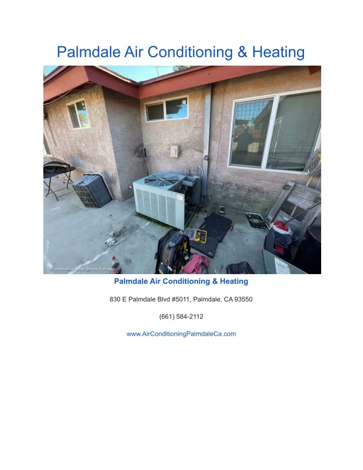 palmdale air conditioning heating
