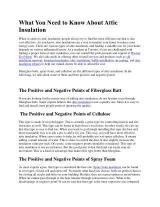 what you need to know about attic insulation