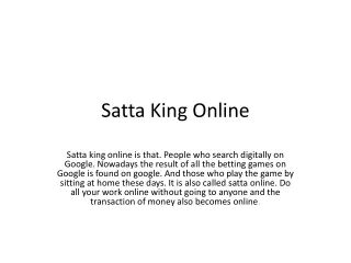 satta king online