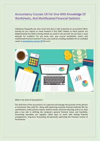 accountancy courses uk for one with knowledge