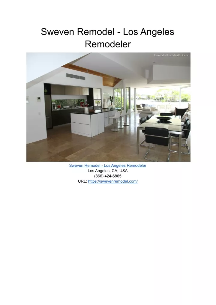 sweven remodel los angeles remodeler