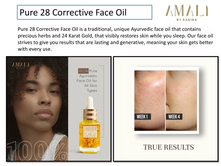 pure 28 corrective face oil