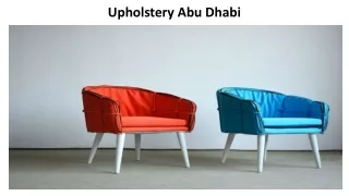 Upholstery Abu Dhabi