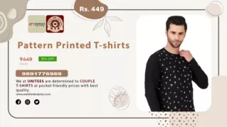 Border Pouchi Pattern Printed T-shirts - Maitri Enterprise