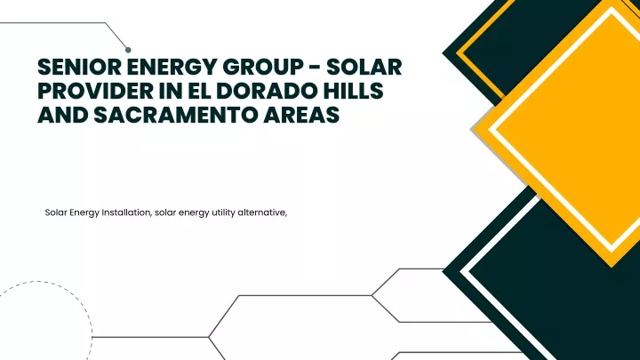 senior energy group solar provider in el dorado