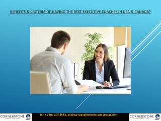 Benefits & criteria of having the best Executive Coaches In USA & Canada