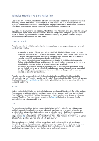Teknoloji Haberleri Ve Daha Fazlası İçin