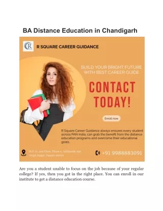 BA Distance Education in Chandigarh