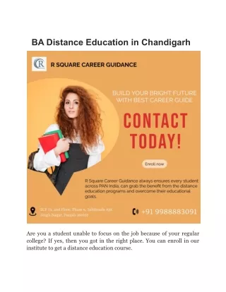 ba distance education in chandigarh