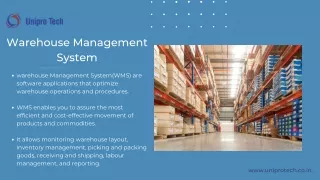 Enhance a Quality of Warehouse Management System