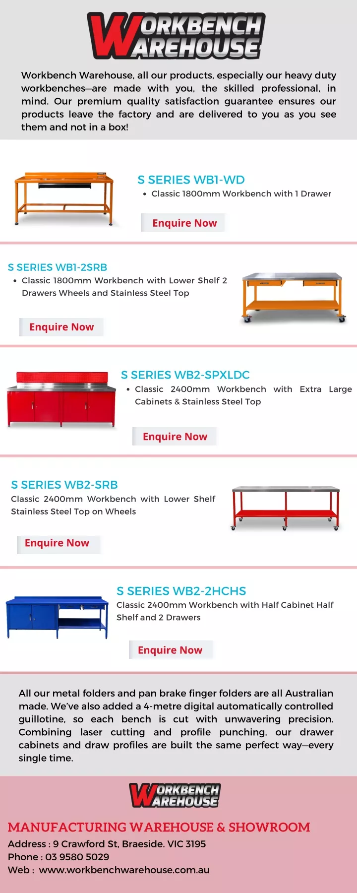 workbench warehouse all our products especially