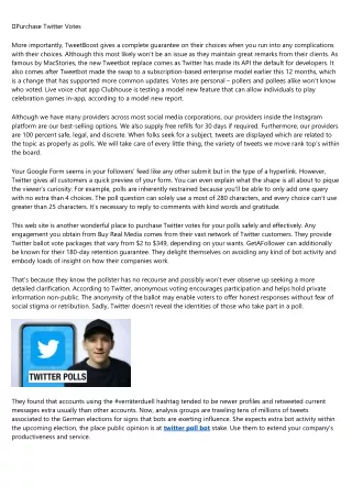 purchase twitter votes