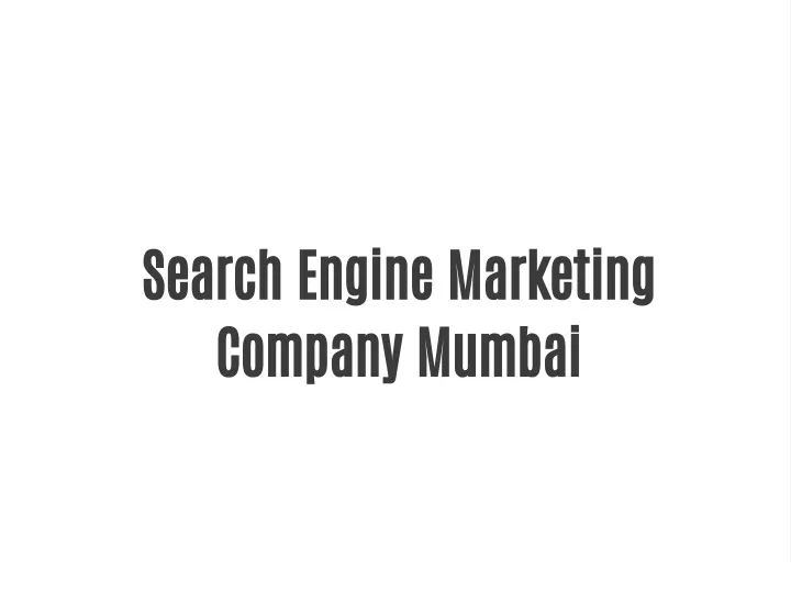 search engine marketing company mumbai