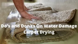 do s and don ts on water damage carpet drying