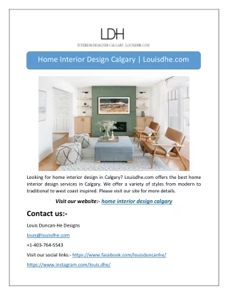 Home Interior Design Calgary | Louisdhe.com