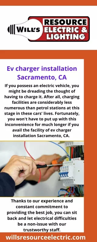 ev charger installation Sacramento, CA
