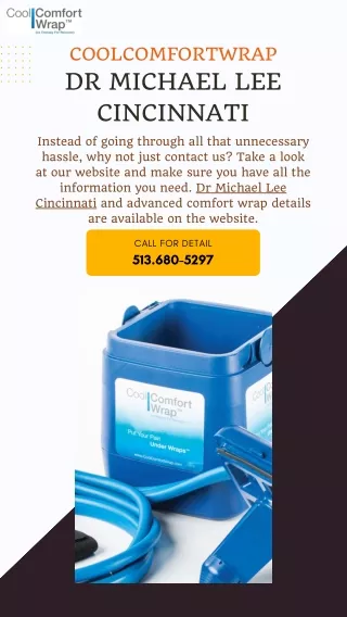 Cool Comfort Wraps By Dr Michael Lee Cincinnati