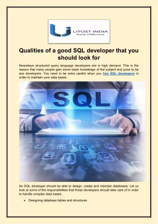 hire dedicated sql developers