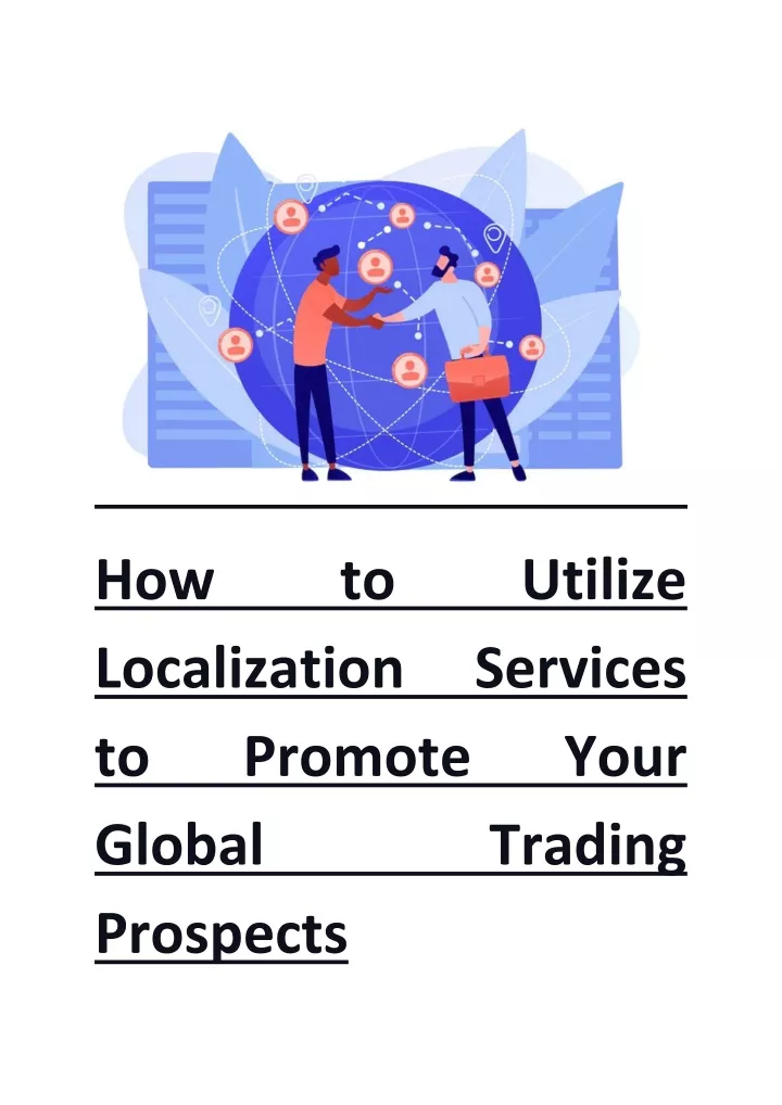 how localization services to promote global