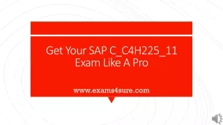 get your sap c c4h225 11 exam like a pro