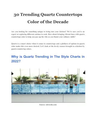 30 trending quartz countertops