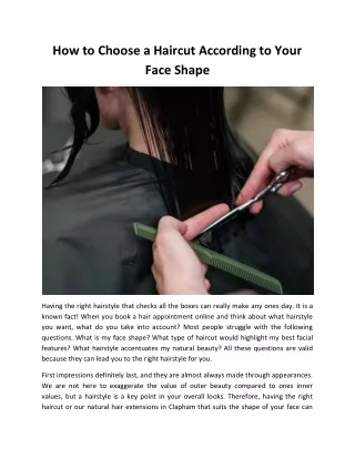 How to Choose a Haircut According to Your Face Shape