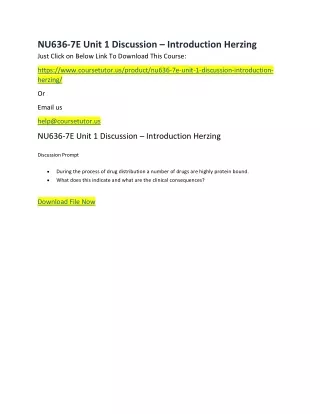 nu636 7e unit 1 discussion introduction herzing