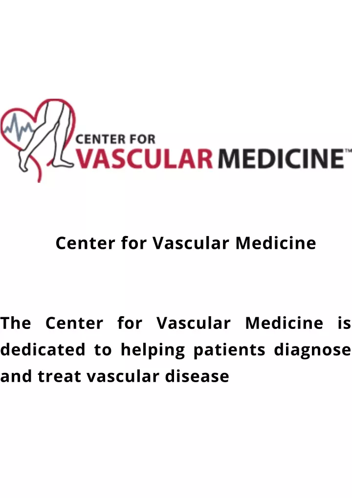 center for vascular medicine