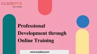 professional development through online training
