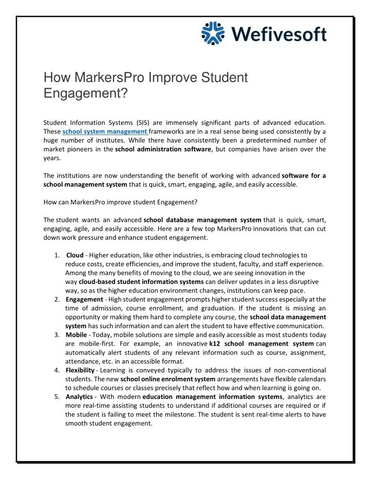 how markerspro improve student engagement