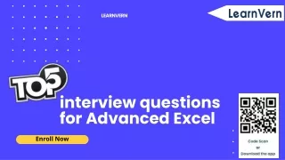 Top 5 interview questions for Advanced Excel