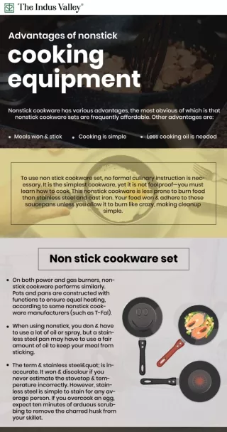 Advantages of nonstick cooking equipment