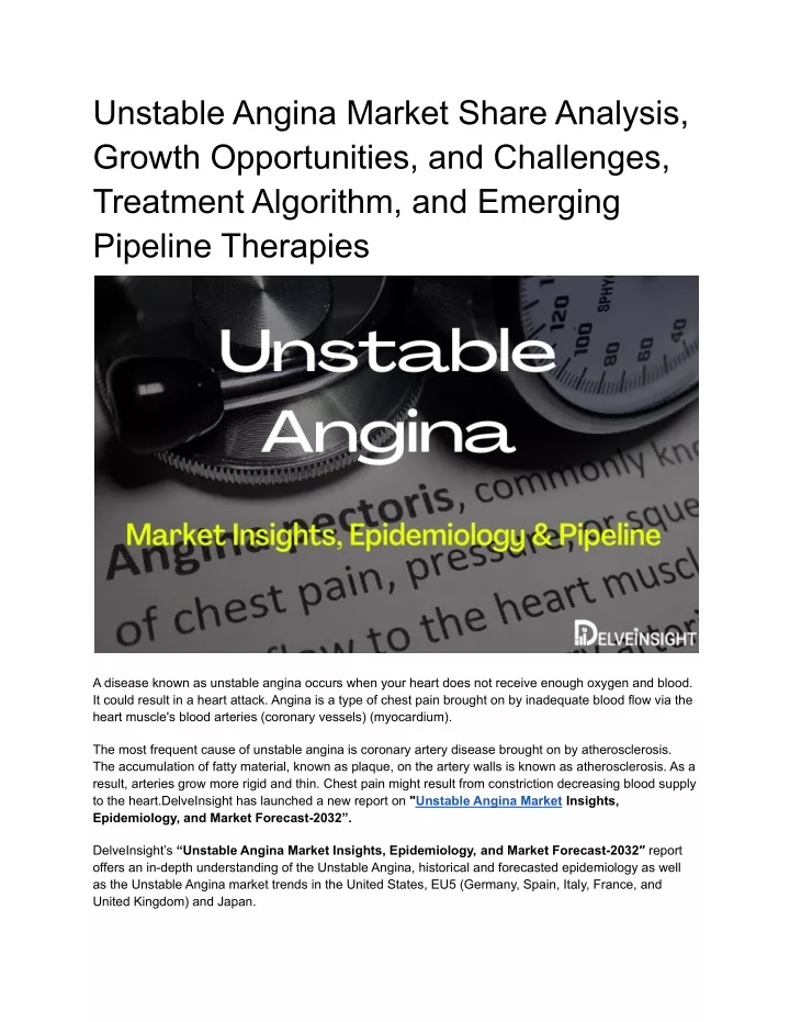 unstable angina market share analysis growth