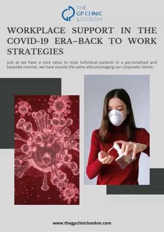 Workplace Support in the Covid-19 Era–back to Work Strategies