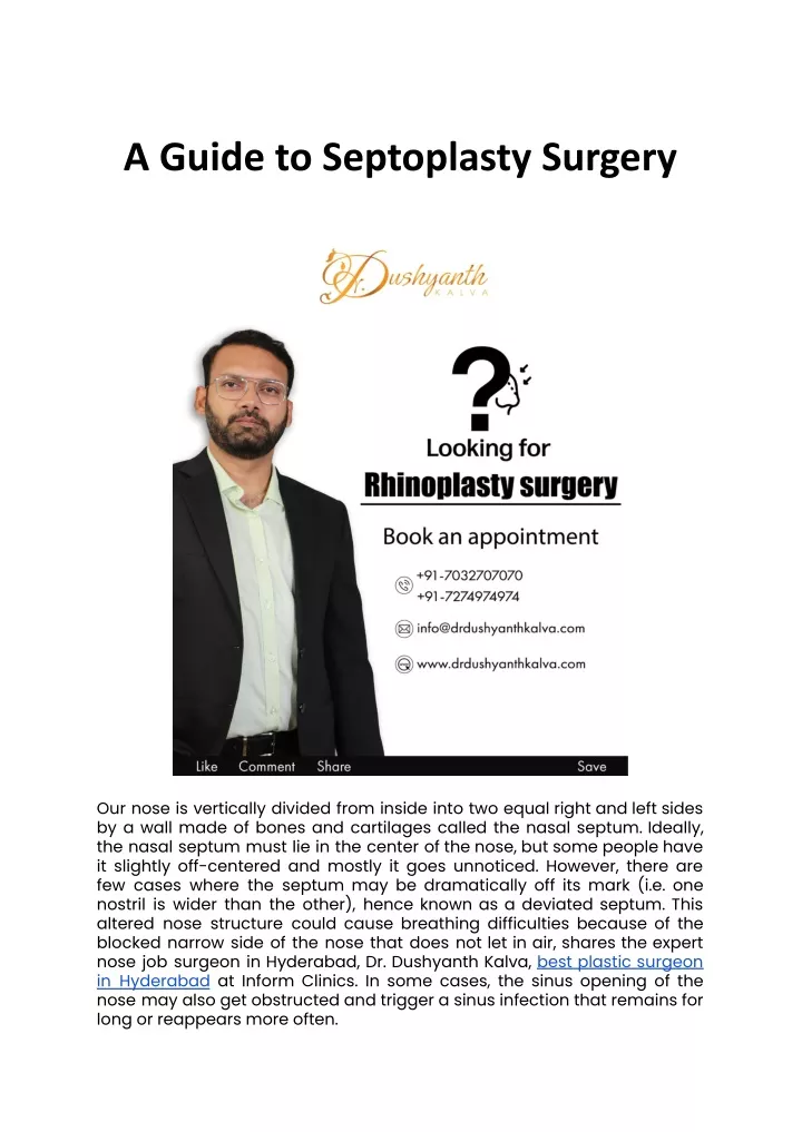 a guide to septoplasty surgery