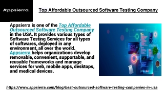 top affordable outsourced software testing company