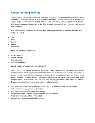 High-Quality Content Writing Services in Delhi, India
