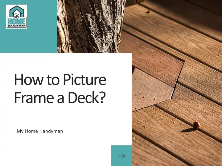 how to picture frame a deck