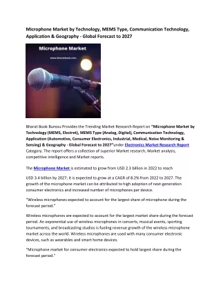 microphone market by technology mems type