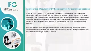 Ace your job interviews with these answers for common questions.