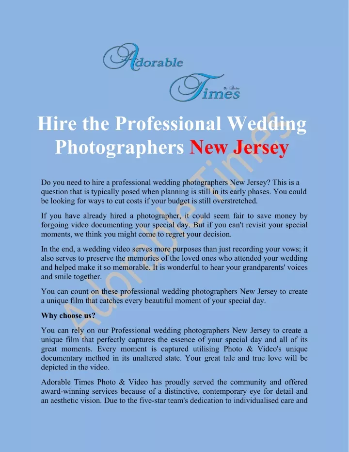 hire the professional wedding photographers